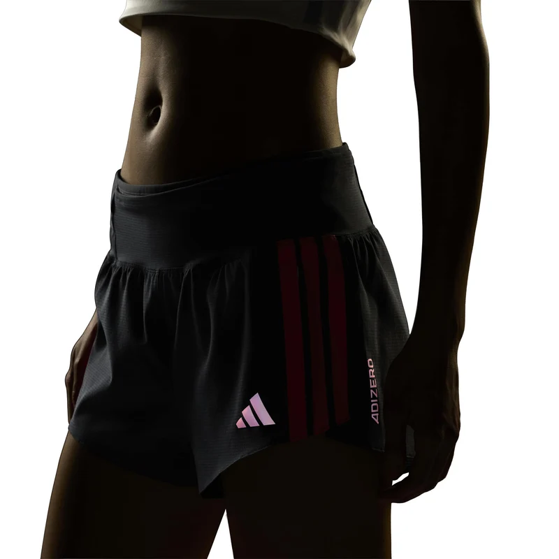 adizero Gel 2in Laufshorts Damen - grau, koralle