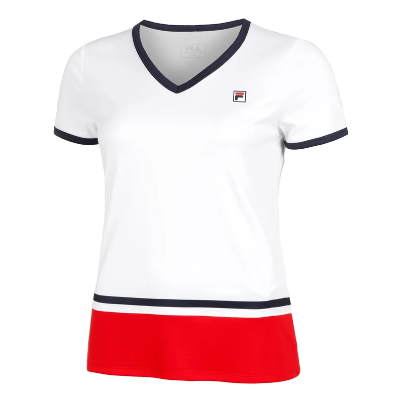 Elisabeth T-Shirt Damen-Weiß,Rot