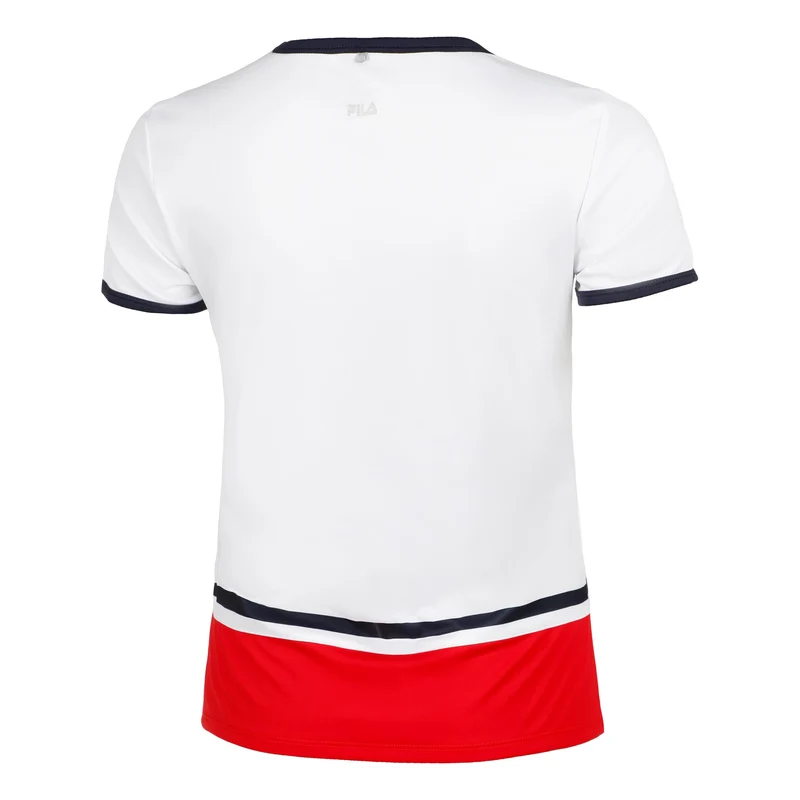 Elisabeth T-Shirt Damen-Weiß,Rot