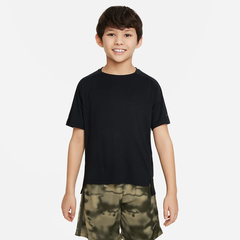 Dri-Fit Multi Tech Laufshirt Jungen-Schwarz
