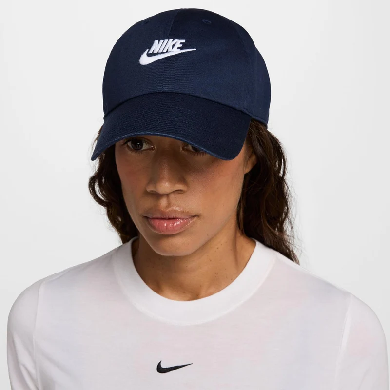 Club Futura Metal Swoosh Cap-Dunkelblau,Weiß