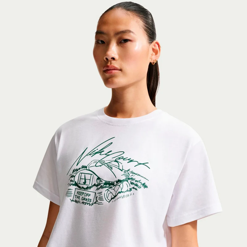 Slam Crop T-Shirt Damen - weiß