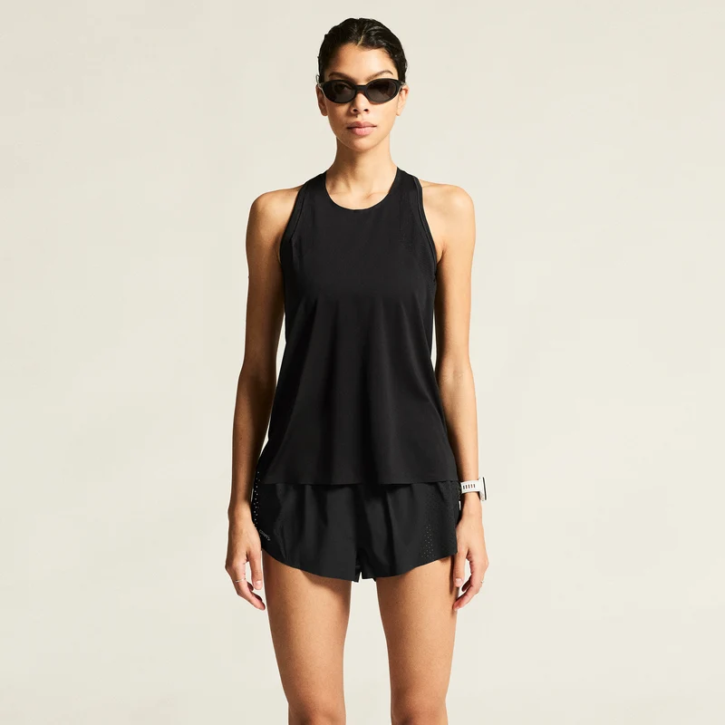 Race Day Laufshirt Damen - schwarz