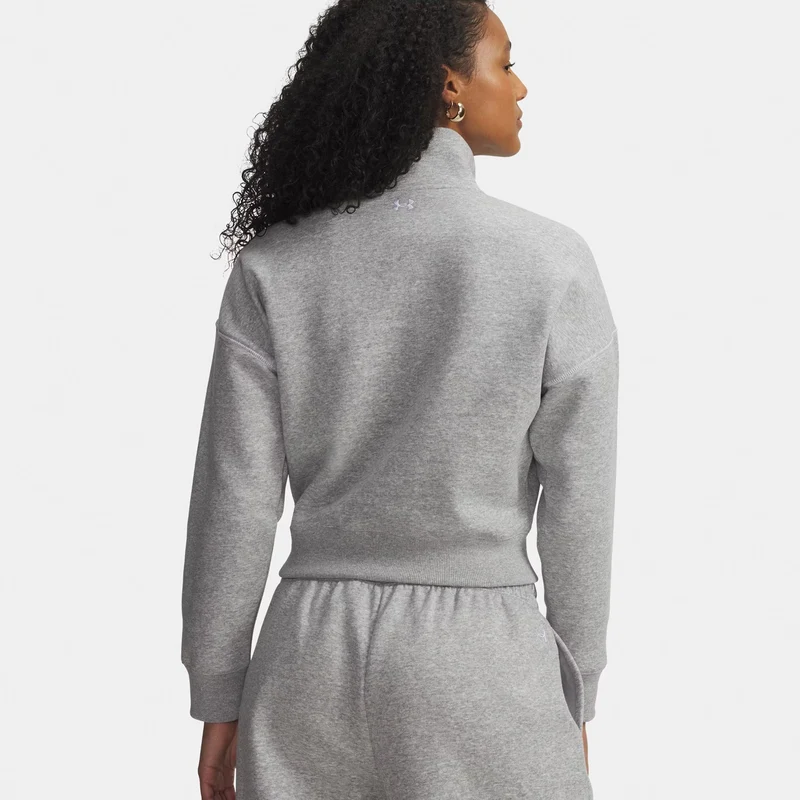 Rival Fleece Script Halfzip Sweatshirt Damen - grau, weiß