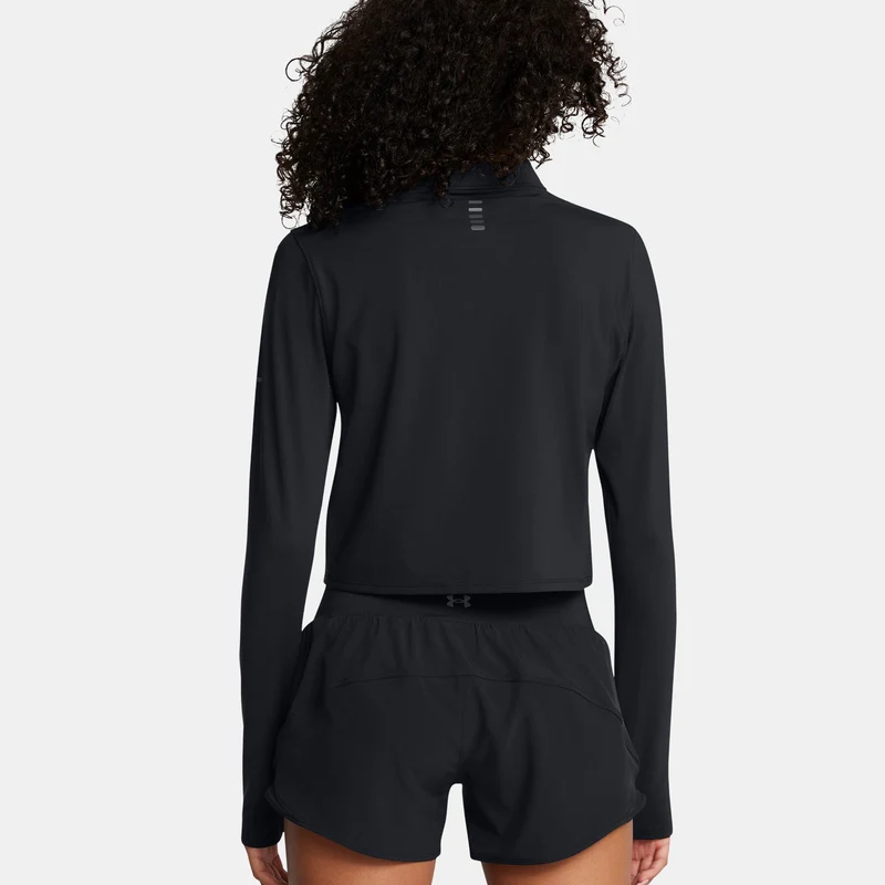 Launch Elite Half Zip Laufshirt Damen-Schwarz