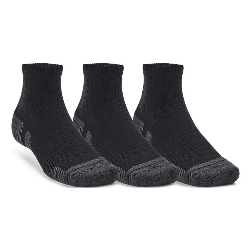 Performance Tech Quarter Tennissocken 3er Pack-Schwarz