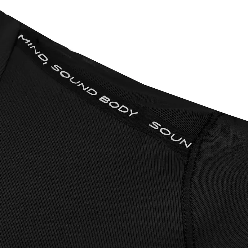 Road Laufshirt Damen-Schwarz