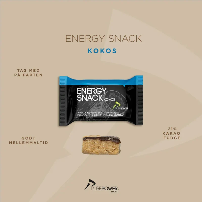 PurePower Energy Snack Coconut Flavor (1 piece of 60 grams)