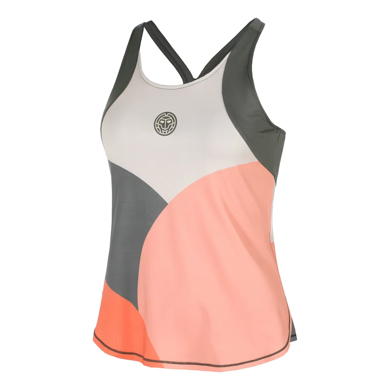 Bubble Tank-Top Damen-Grau,Koralle