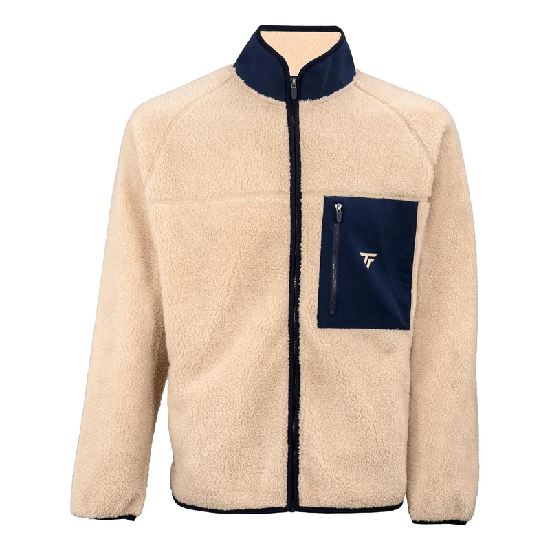 Sherpa Trainingsjacke Unisex - beige, dunkelblau