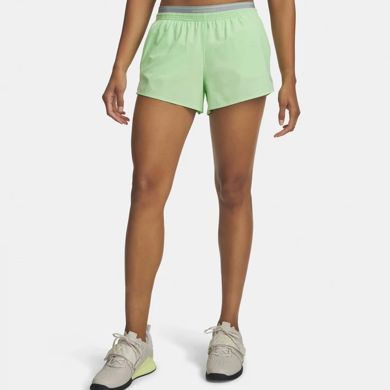 Vanish Woven 3in Shorts Damen-grün, grau