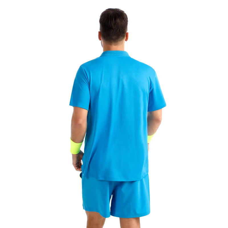 Out of Control Polo Herren - blau, neongelb