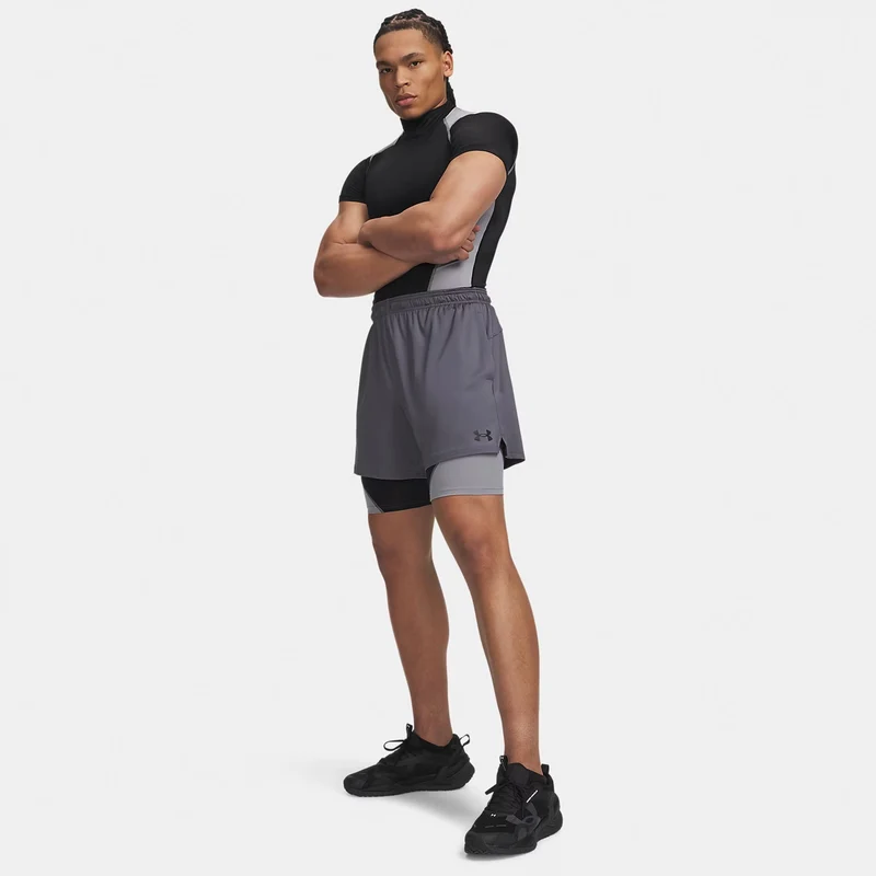 Elite Long Shorts Herren - schwarz, silber