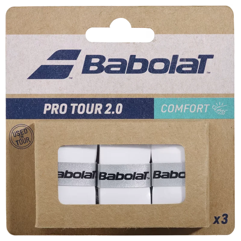 Babolat Pro Tour 2.0 Overgrip - White (3 Pack)