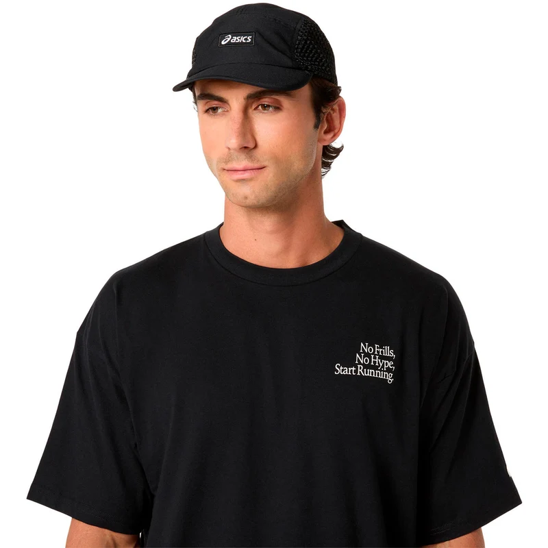 Runner Message Graphic Relaxed Laufshirt Herren - schwarz