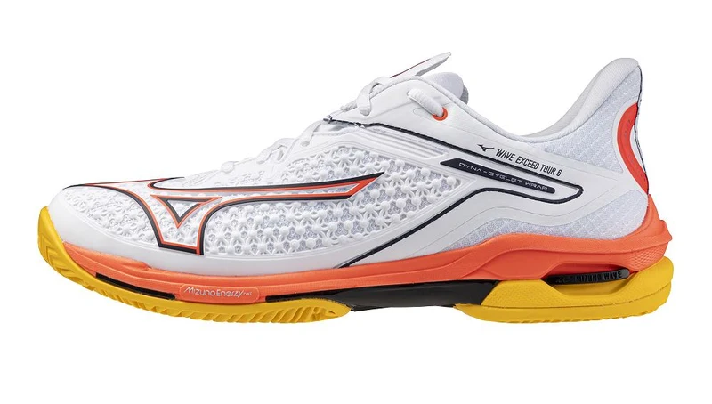 Mizuno Wave Exceed Tour 6 CC (U) (White/Fiery Coral 2/Citrus)