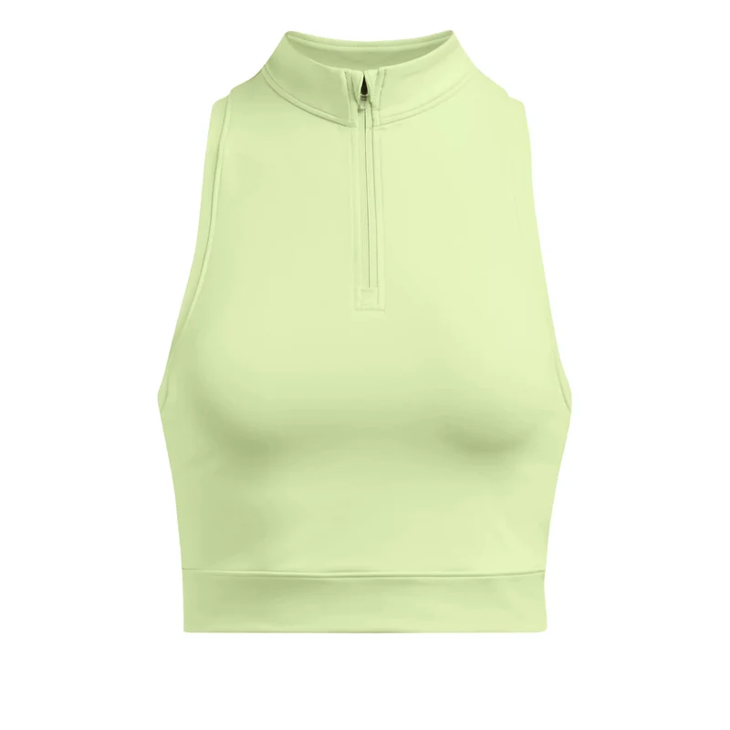 Run Anywhere Crop Laufshirt Damen-Grün