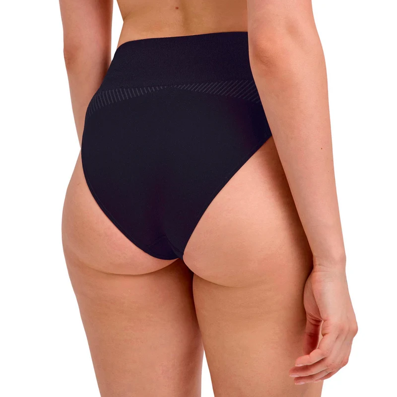 Warm Brief High Waist Panty Damen - schwarz