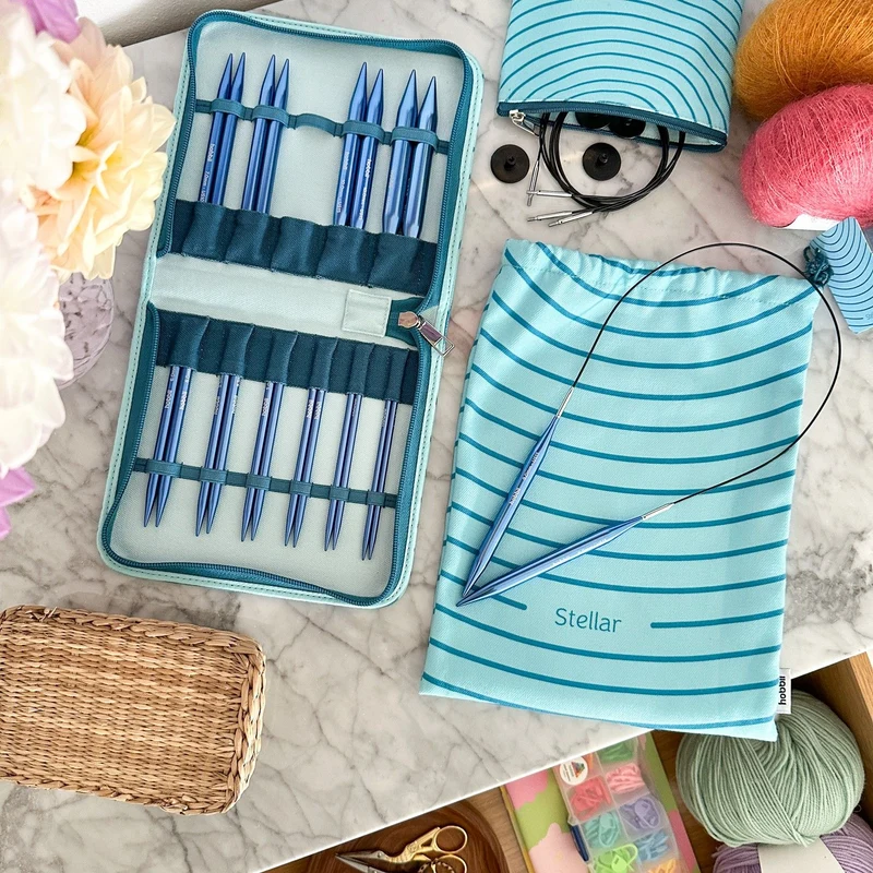 Stellar austauschbares Rundstricknadel-Set Deluxe – Sapphire