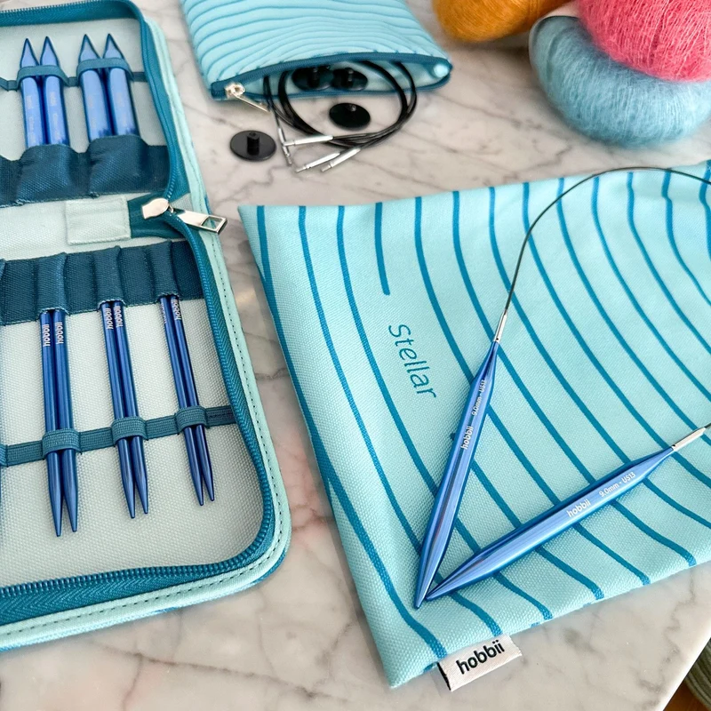 Stellar austauschbares Rundstricknadel-Set Deluxe – Sapphire
