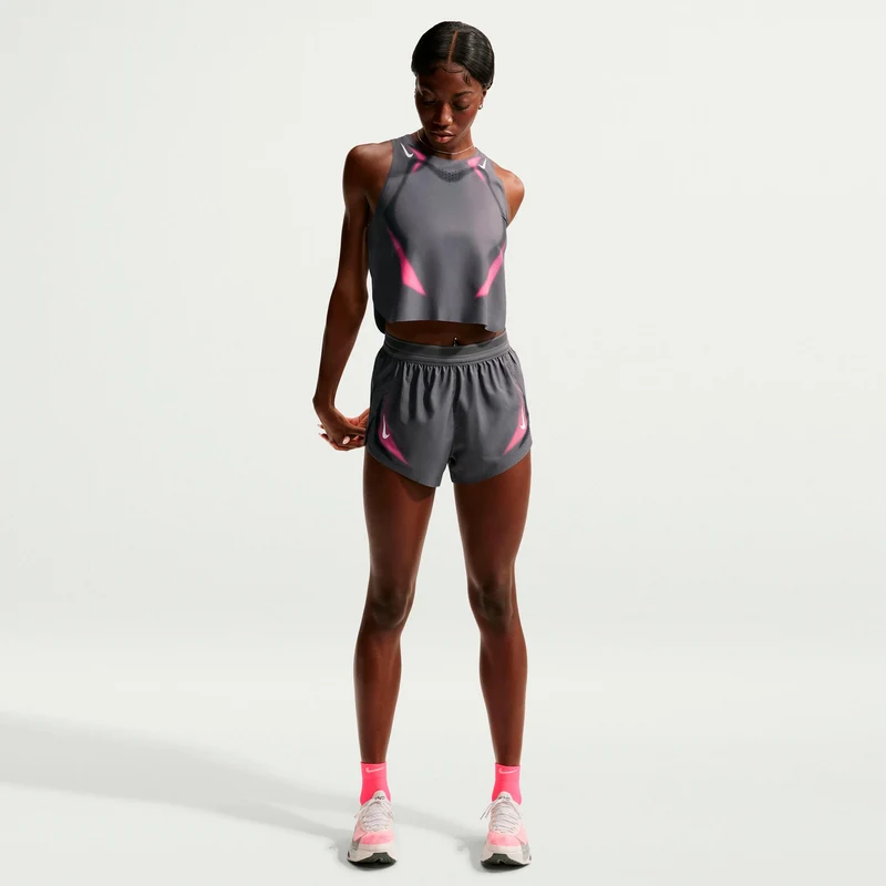 AeroSwift Laufshorts Damen - grau, weiß