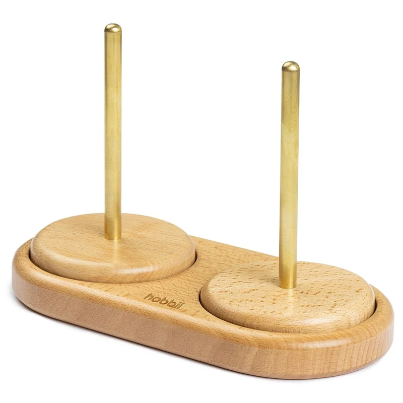 Duo-Wollabwickler aus Holz