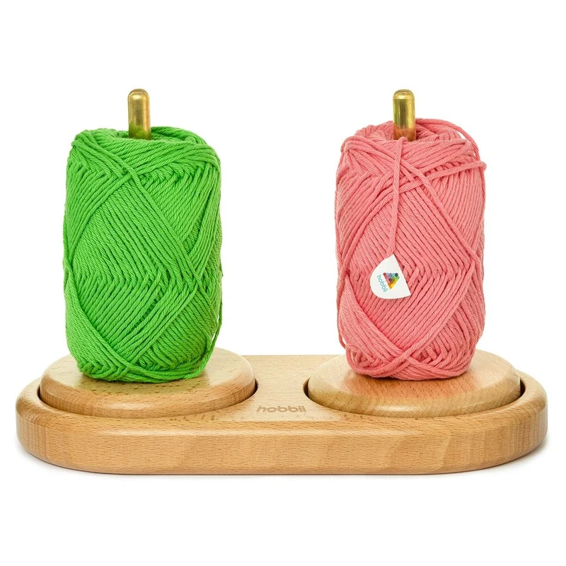Duo-Wollabwickler aus Holz
