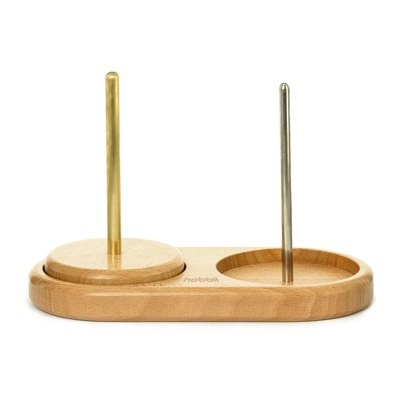 Duo-Wollabwickler aus Holz