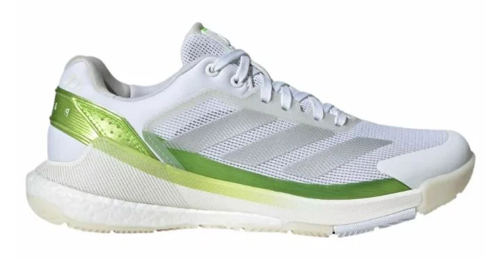 Adidas Crazyquick Boost Women Padel Shoes (Cloud White/Zero Metallic/Lucid Lemon)
