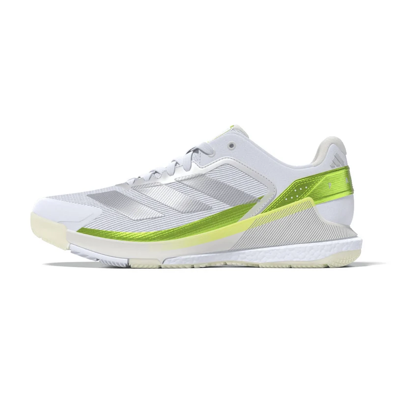 Adidas Crazyquick Boost Women Padel Shoes (Cloud White/Zero Metallic/Lucid Lemon)