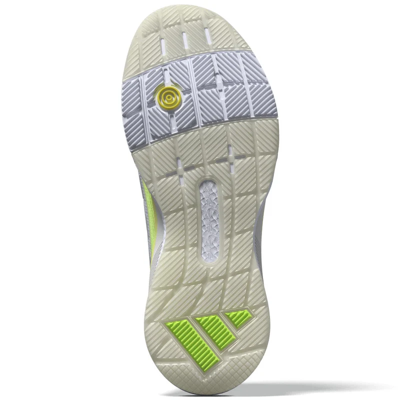Adidas Crazyquick Boost Women Padel Shoes (Cloud White/Zero Metallic/Lucid Lemon)