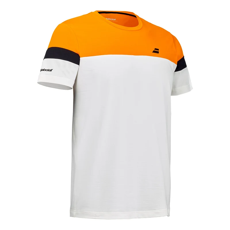Performance Crew Neck T-Shirt Herren - creme, orange