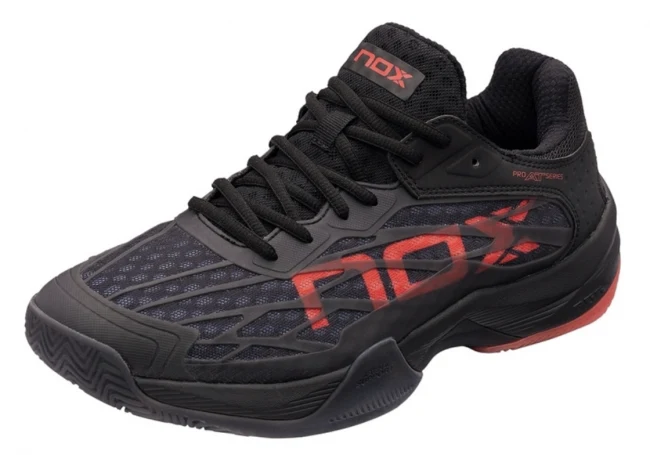 Nox AT10 Luxury Padel Shoes (Black/Red)