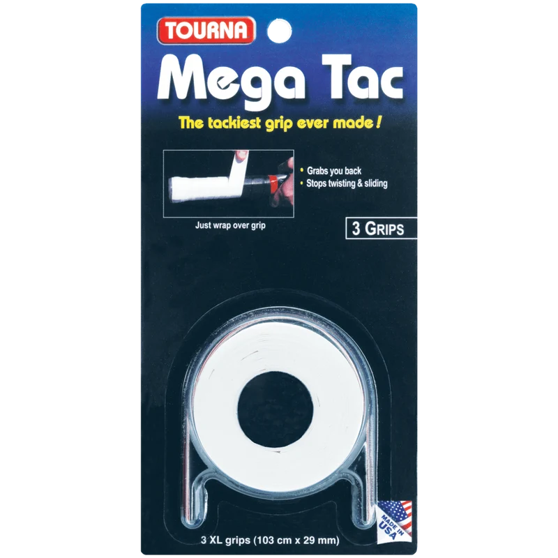 Tourna Mega Tac White 3-Pack Overgrip