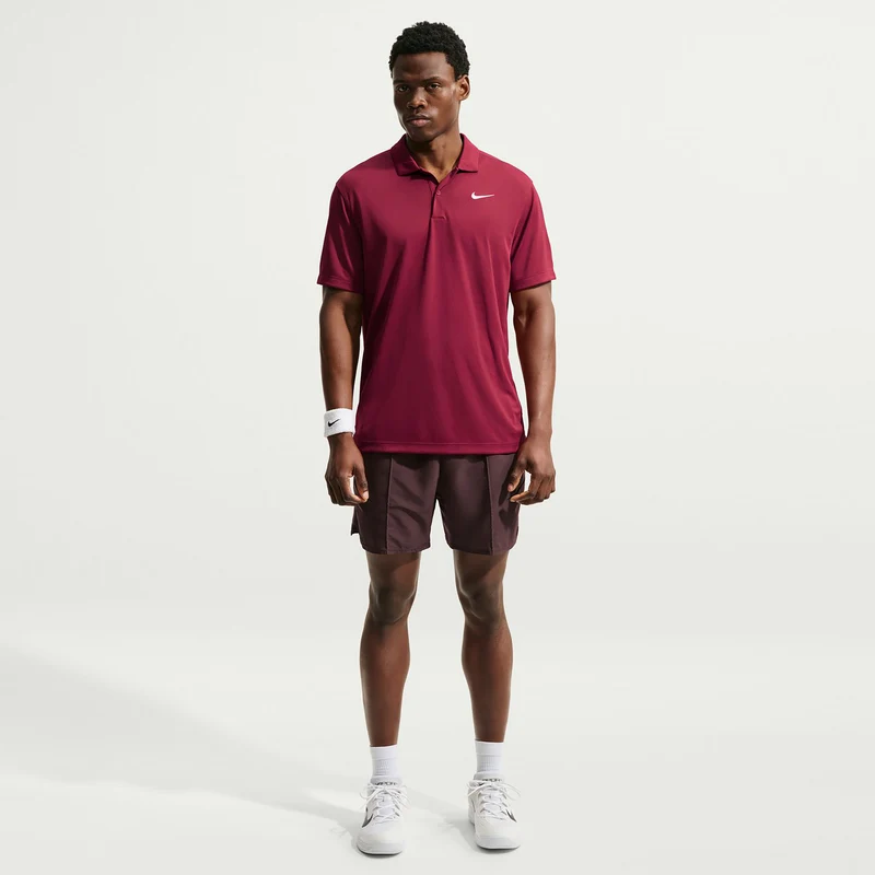 Dri-Fit Victory Court Solid Polo Herren - weinrot