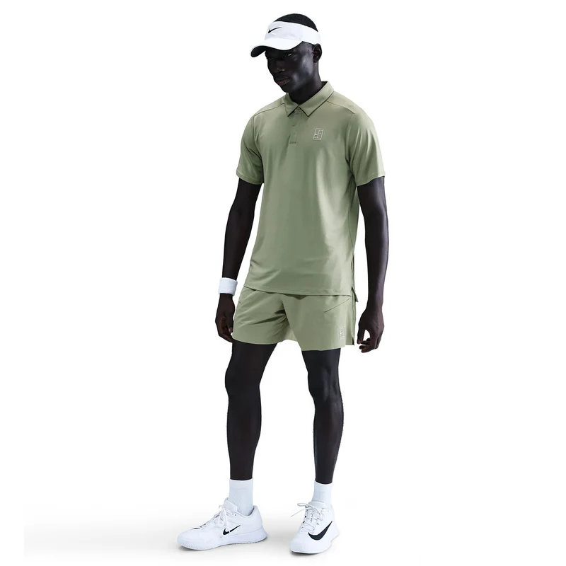 Court Dri-FIT Advantage 6in Shorts Herren - oliv, weiß