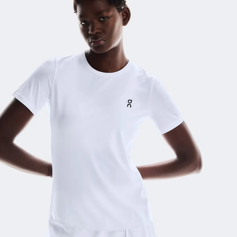 Court T-Shirt Damen-Weiß,Mehrfarbig