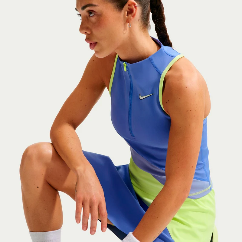 Court Dri-Fit Slam Tank-Top Damen-blau, blaugrau