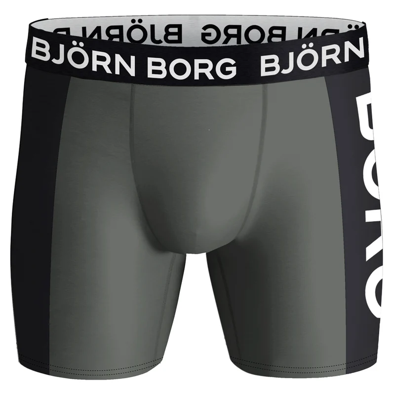 Bjorn Borg Performance Boxer (2-Pack) - Grey/Green/Black