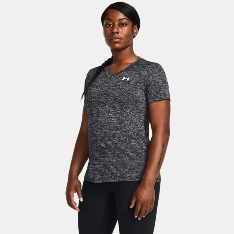Tech Twist T-Shirt Damen-Schwarz
