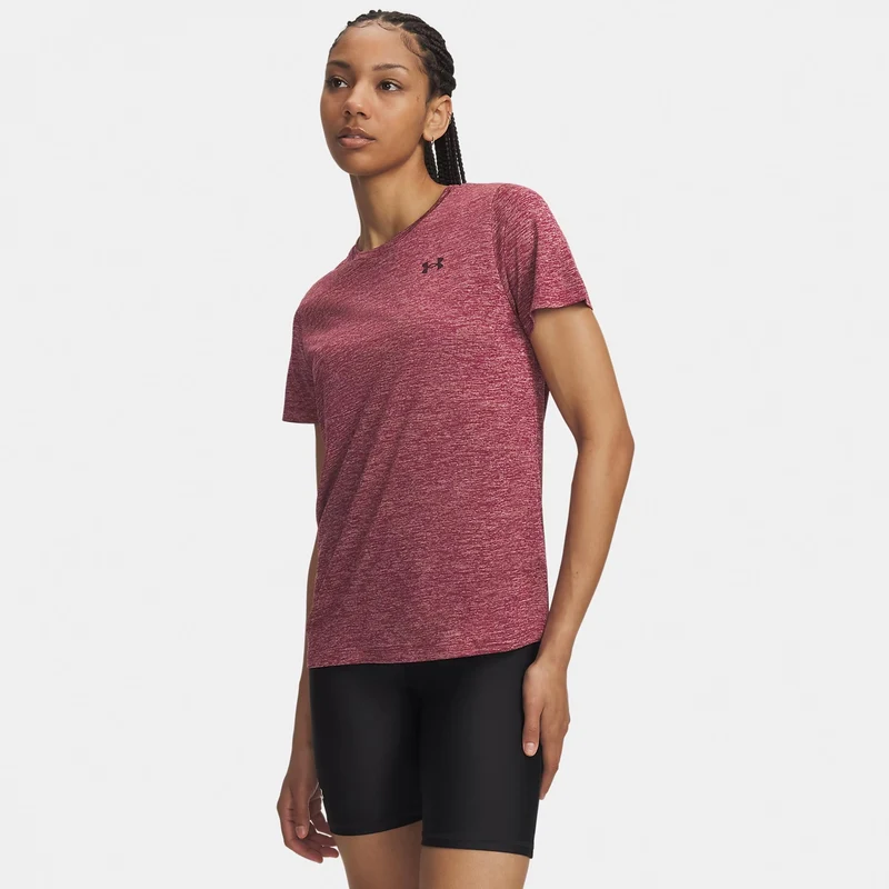 Tech Twist T-Shirt Damen - rot, dunkelrot