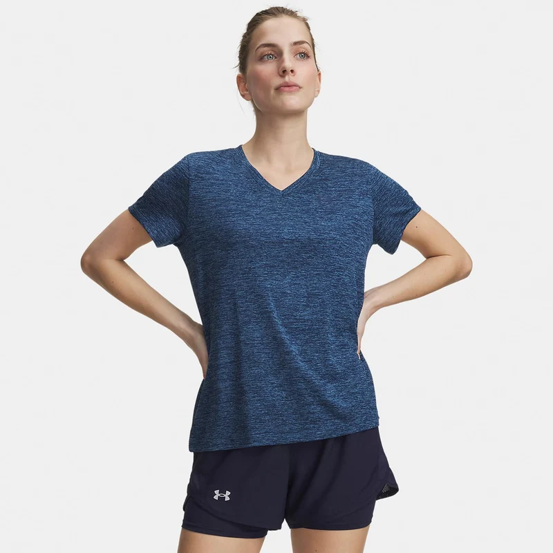 Tech Twist T-Shirt Damen - blau, nachtblau