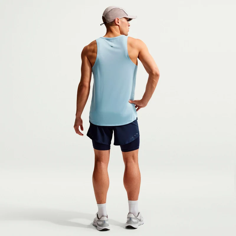 Stride Laufshirt Herren - hellblau, silber