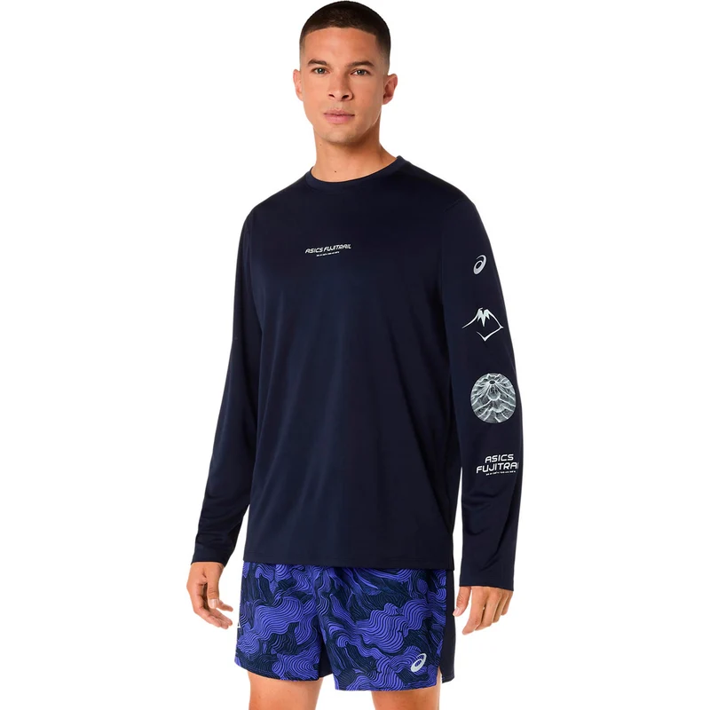 Fujitrail Logo Laufshirt Herren - dunkelblau, blau