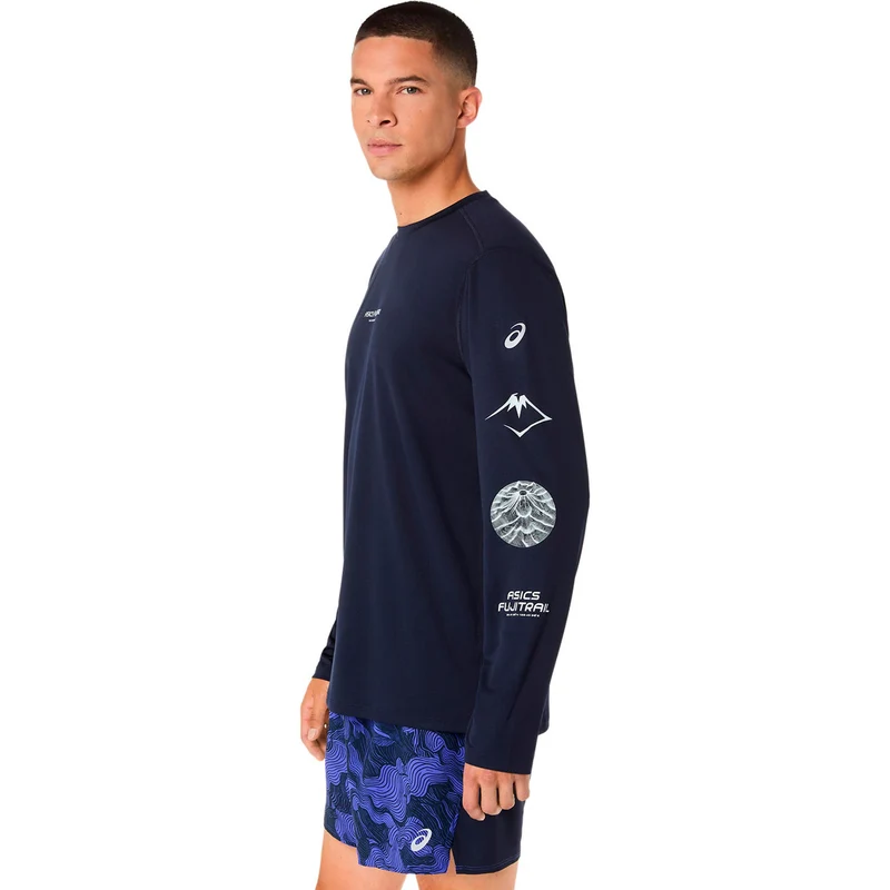 Fujitrail Logo Laufshirt Herren - dunkelblau, blau