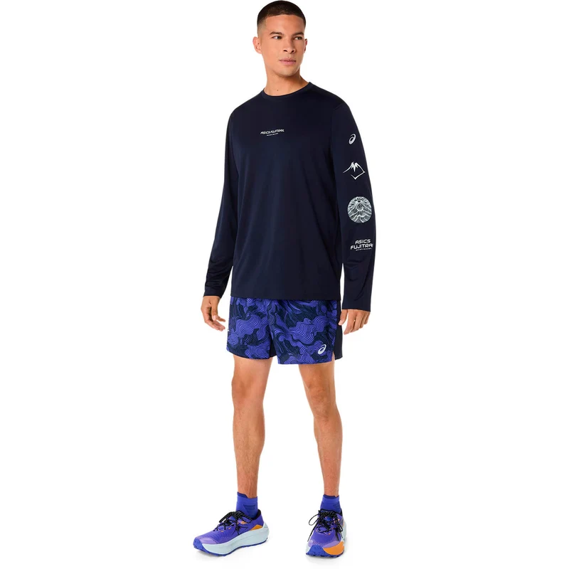 Fujitrail Logo Laufshirt Herren - dunkelblau, blau