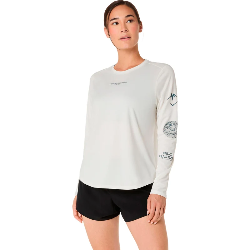 Fujitrail Logo Laufshirt Damen-beige