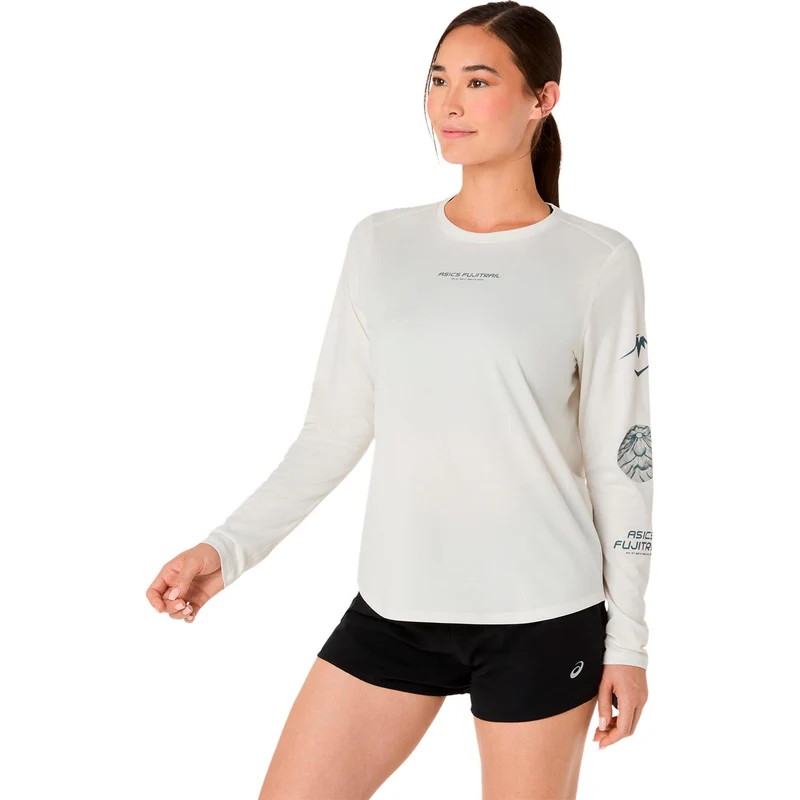Fujitrail Logo Laufshirt Damen-beige