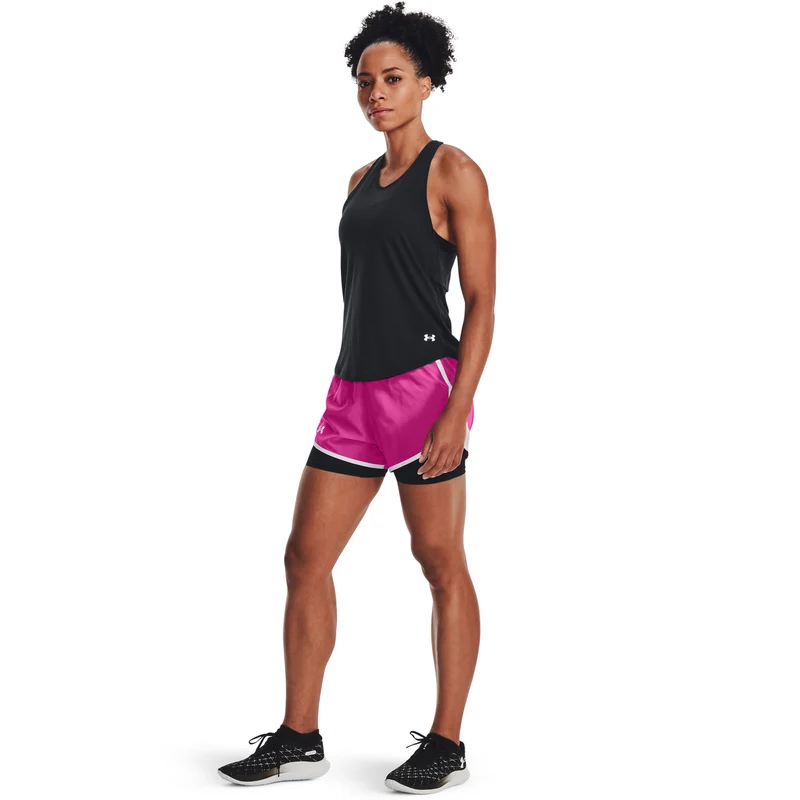 Fly By 2.0 2in1 Shorts Damen-Pink,Weiß