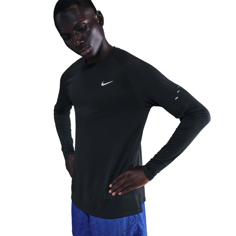 Stride Laufshirt Herren - schwarz, silber